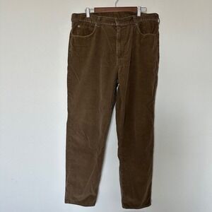 Vintage LL Bean Double L Corduroy Pants Brown Straight Leg 38x32